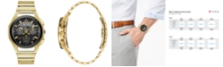 Bulova Men's Chronograph Curv Progressive Sport Gold-Tone Stainless Steel Bracelet Watch 44mm 